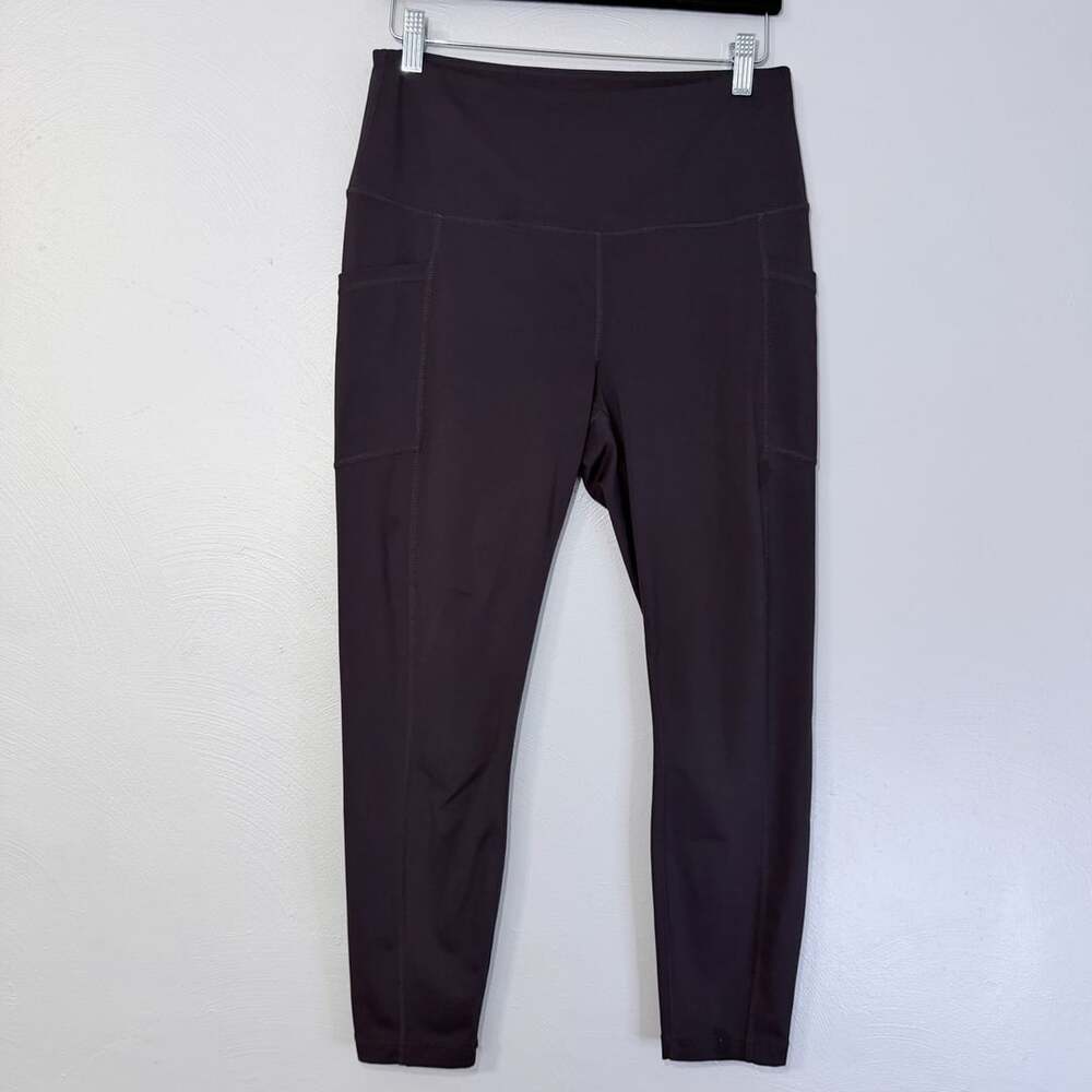 90 Degree By Reflex Purple High Waist Leggings with Side Pockets Size L